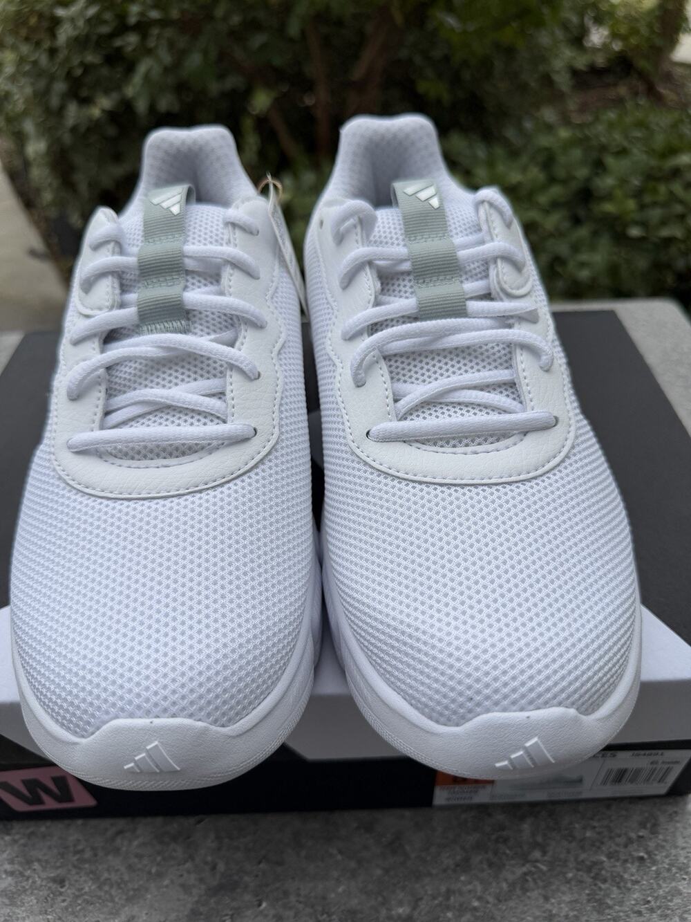 ADIDAS Cloudfoam Flex Laces Shoes Sneaker Women's Sz 8.5White Wide Fit Width NWT